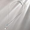 Collana Pendente Mano Occhio Turco Retrò - Doppio Strato, Versatile, Stile Europeo & Americano di Alta Gamma.