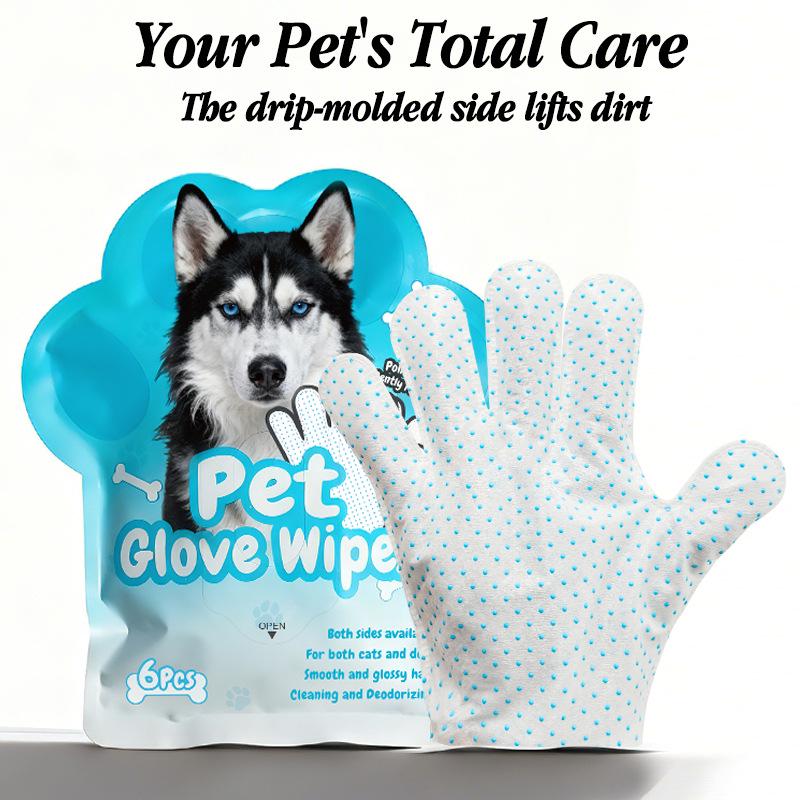 Cleansing Gloves for Pets: No-Rinse Bathing and Grooming Wipes for Cats and Dogs