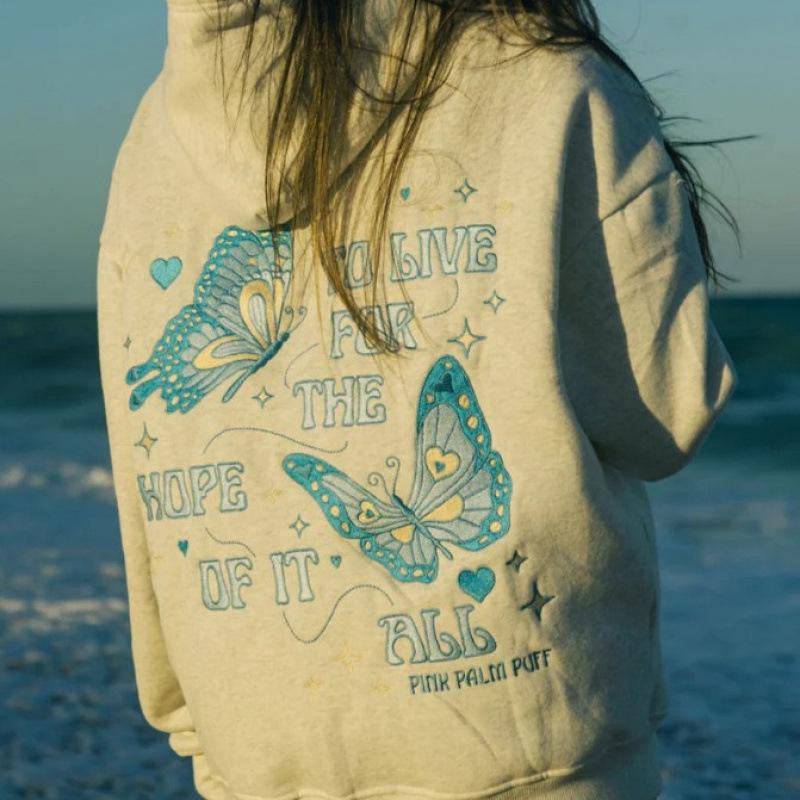 Hopeful Dreams Drop Shoulder Ribbed Hoodie