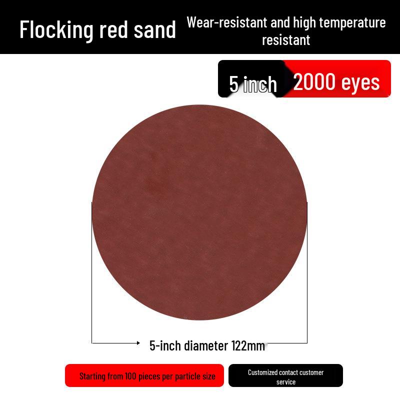 5-Inch Self-Adhesive Flocking Sandpaper Disc Sheets for Polishing Machine