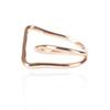 Mezmic White Magic Geometric Double Gold Ring