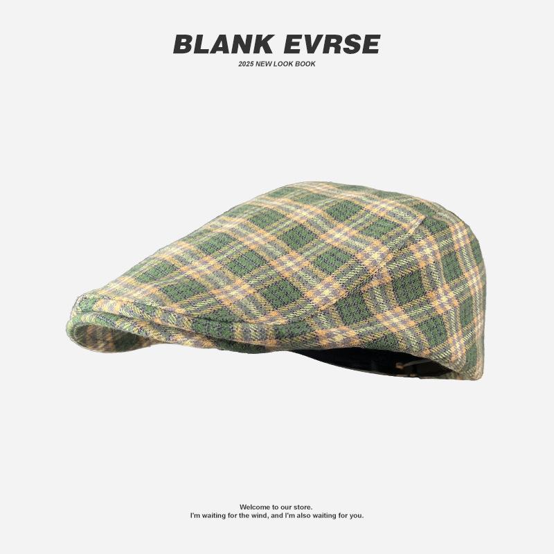 British style retro forward hat women spring and autumn versatile anti-wearing beret fashion big head circumference show face small hat trend