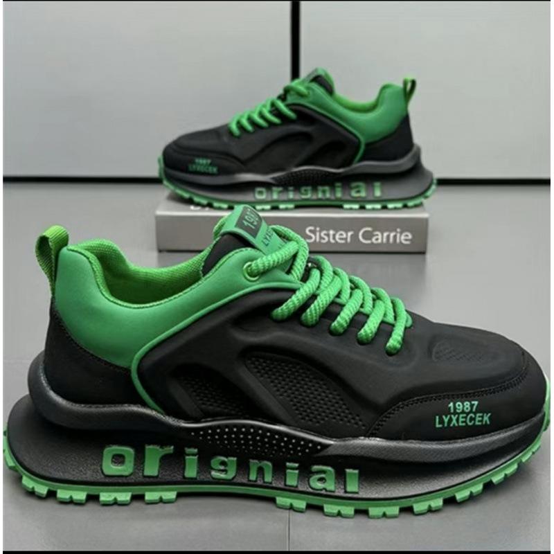 

Black versatile sports shoes men s trend niche handsome running shoes student personalized design casual shoes 44