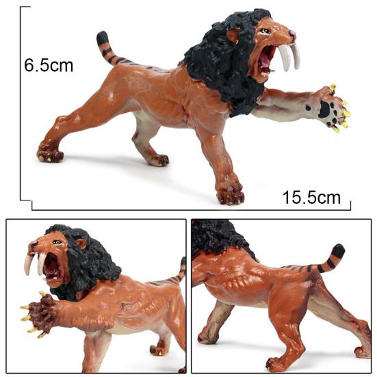 Realistischer Säbel Löwe Tiger Wildtier PVC Massive Figur Kinder Lernspielzeug