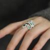 Adjustable Open Ring Women Men Snake Motif Boho Chic Vintage Style Copper Jewelry