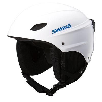 SWANS Prilba P2 W Veľkosť Pasuje Kompaktná Detská Lyžiarska/Snowboardová H-451R Biela, L, 58cm-64cm, 530g,