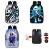 Strapazierfähiger 17-Zoll Undertale Sans Rucksack für Kinder mit verstellbaren Trägern und stilvollem Design