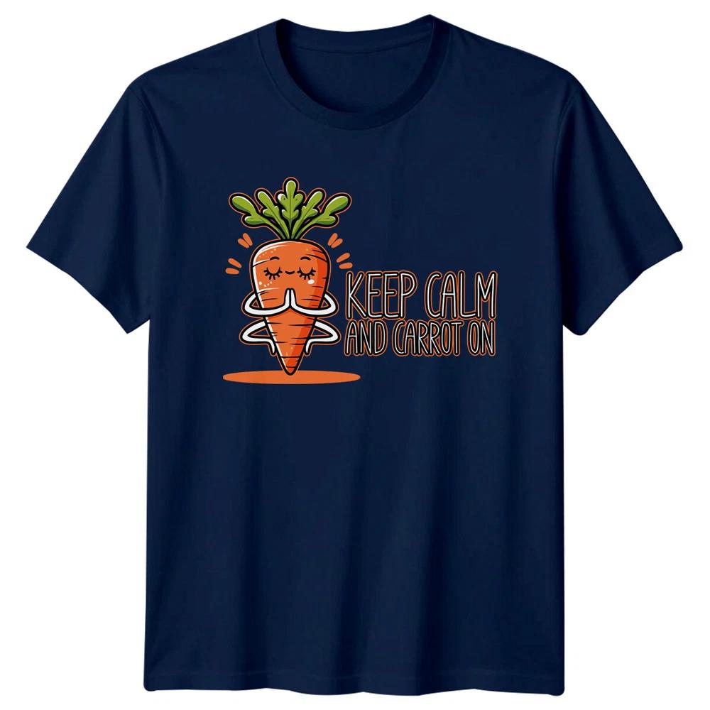 Keep Calm And Carrot On Yoga Carrot Meditation TShirt