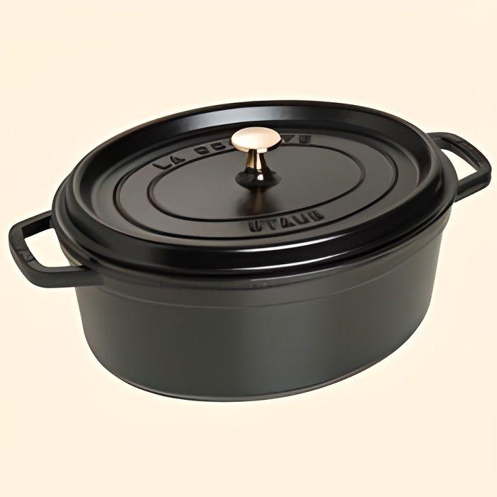 STAUB 405002710 - Cocotte ovale - Ø 27 cm - Noir mat