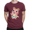 Animal Funny Crossing Game Creative TShirt for Men Pink Round Collar Pure Cotton T Shirt Distinctive Birthday Gifts OutdoorWear