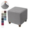 1PC Jacquard Ottoman Stool Cover Square Footstool Covers Stretch Footrest Slipcover Living Room Home Fotstolar Funda De Taburete