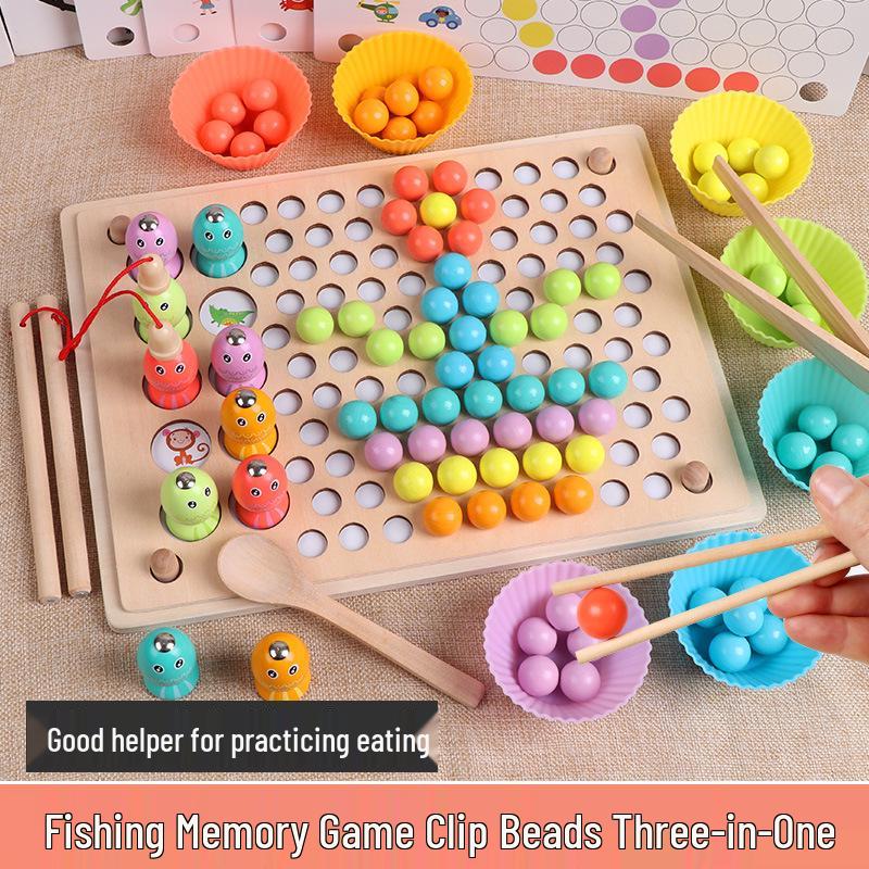 

Детская Монтессори 3-в-1 игрушка-тренажер с бусинами для малышей: Улучшает концентрацию и координацию рук и глаз. Идеально для возраста 3-7 недель.
