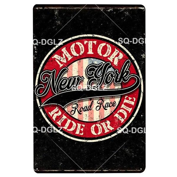 Motor Club Metal Sign Vintage Garage Tin Sign Bar Decor Plaque Pub Bar Decor Metalen Borden Poster Plate Art Poster