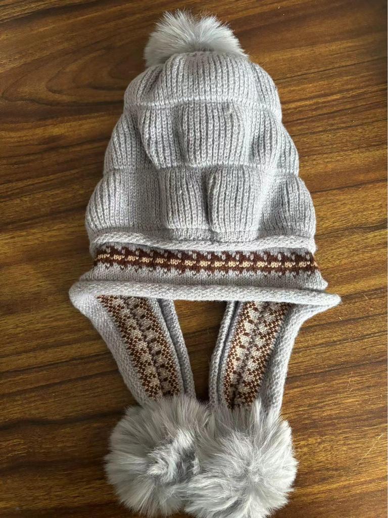 Adult-Kid Winter Knitted Hat with Cute Design and Ear Protection