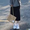 Autumn Spring Age-Defying Salt-tone Hong Kong Loose Knit Sweater & Midi Skirt Set