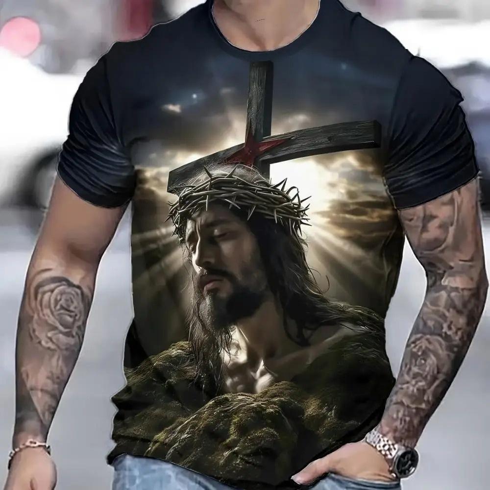 

3D Print Short Sleeve Fashion Street Casual Round Neck Summer T Shirts for Men Top XS