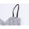 European & American Style Halter Tank Top: Women's Summer Tweed Heart-Neck Design