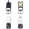 4pcs Pullback City Car Model Set Alloy Cars Toy Play Set City Series Opened Doors Truck Model Toy