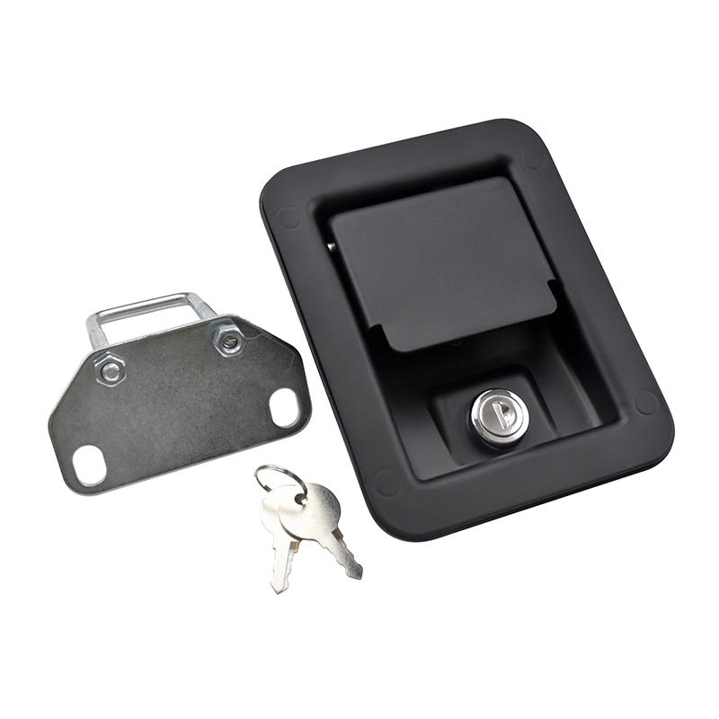 Heavy Duty Carbon Steel Vehicle Toolbox Paddle Lock with Key High Safety Van Truck Security System