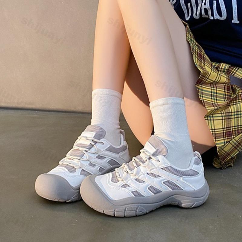 Fashion Autumn Women Breathable Casual Shoes Comfortable Anti Slip Outdoor Sports Shoes Lace Up Platform Leisure Sneakers Zapatos Mujer