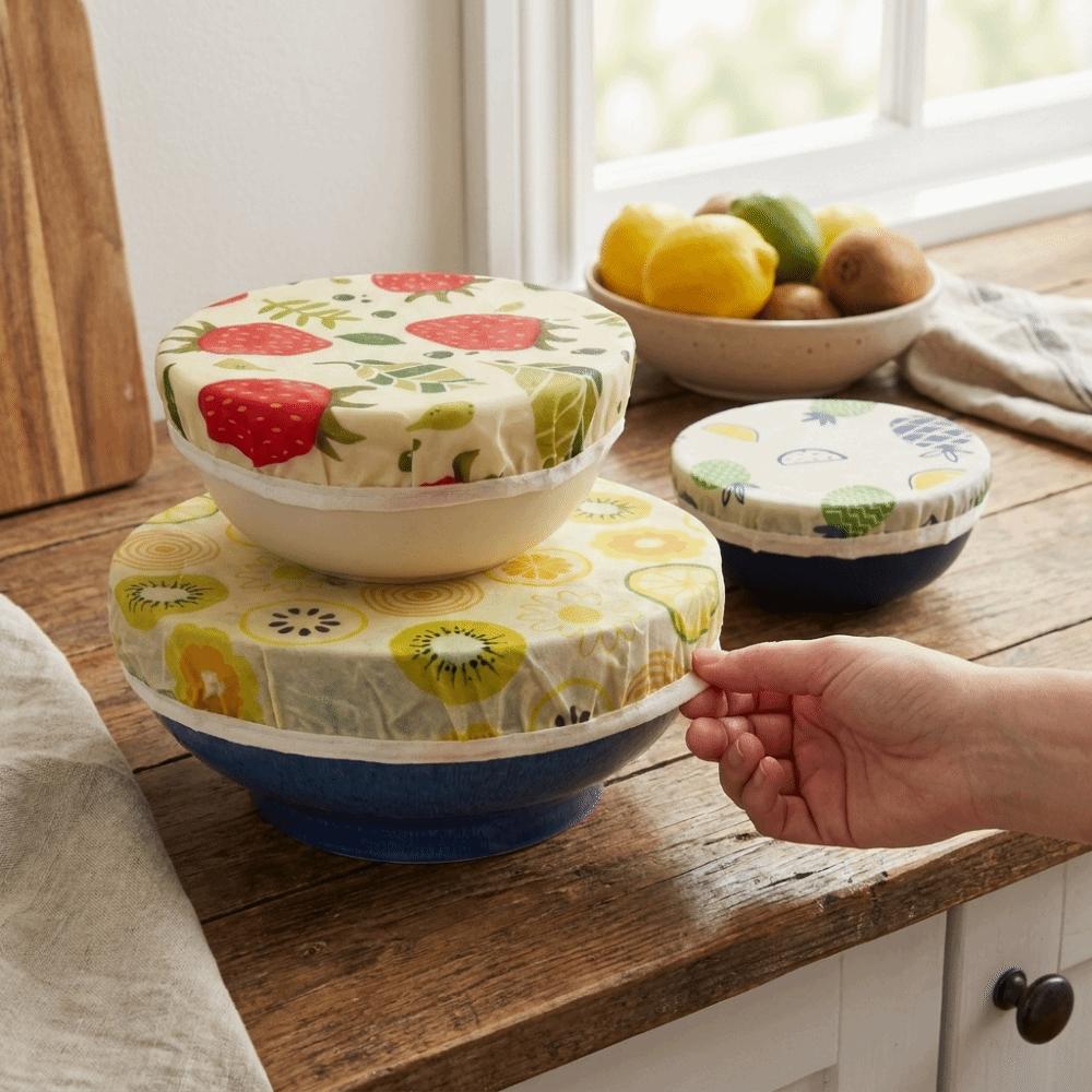 Elastic Edge Reusable Bowl Cover Fresh Keeping Cotton Bowl Cover Kitchen Gadgets Cup Lids Soup Pot