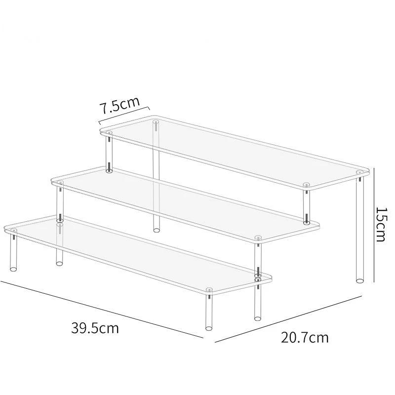 Acrylic Display Stand  Ladder Shelf Hand-made Figure Toy Animation Car Model Blind Box Perfume Storage Model Stand