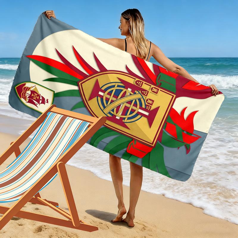 Royal Emblem Nautical Pride beach towel Beach towel for vacation photos Outdoor camping Outdoor pool towel seaside swim Fashion
