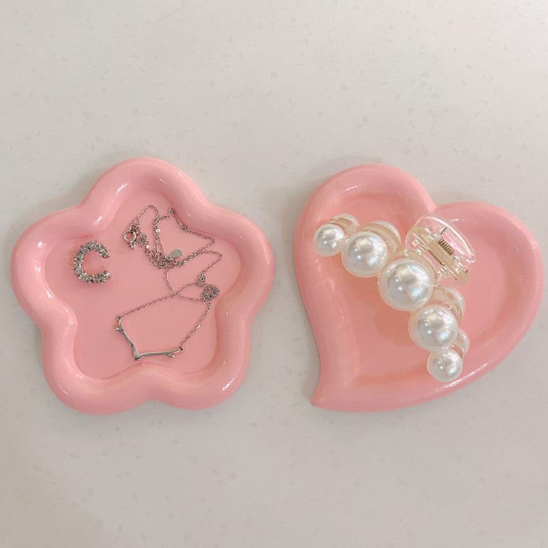Creative Resin Trays Home Decor Jewelry Dish Heart Cloud Shape Storage Plate Organizer Watch Keys Holder Earrings Necklace Bowls