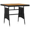 5 Piece Garden Dining Set Poly Rattan Black