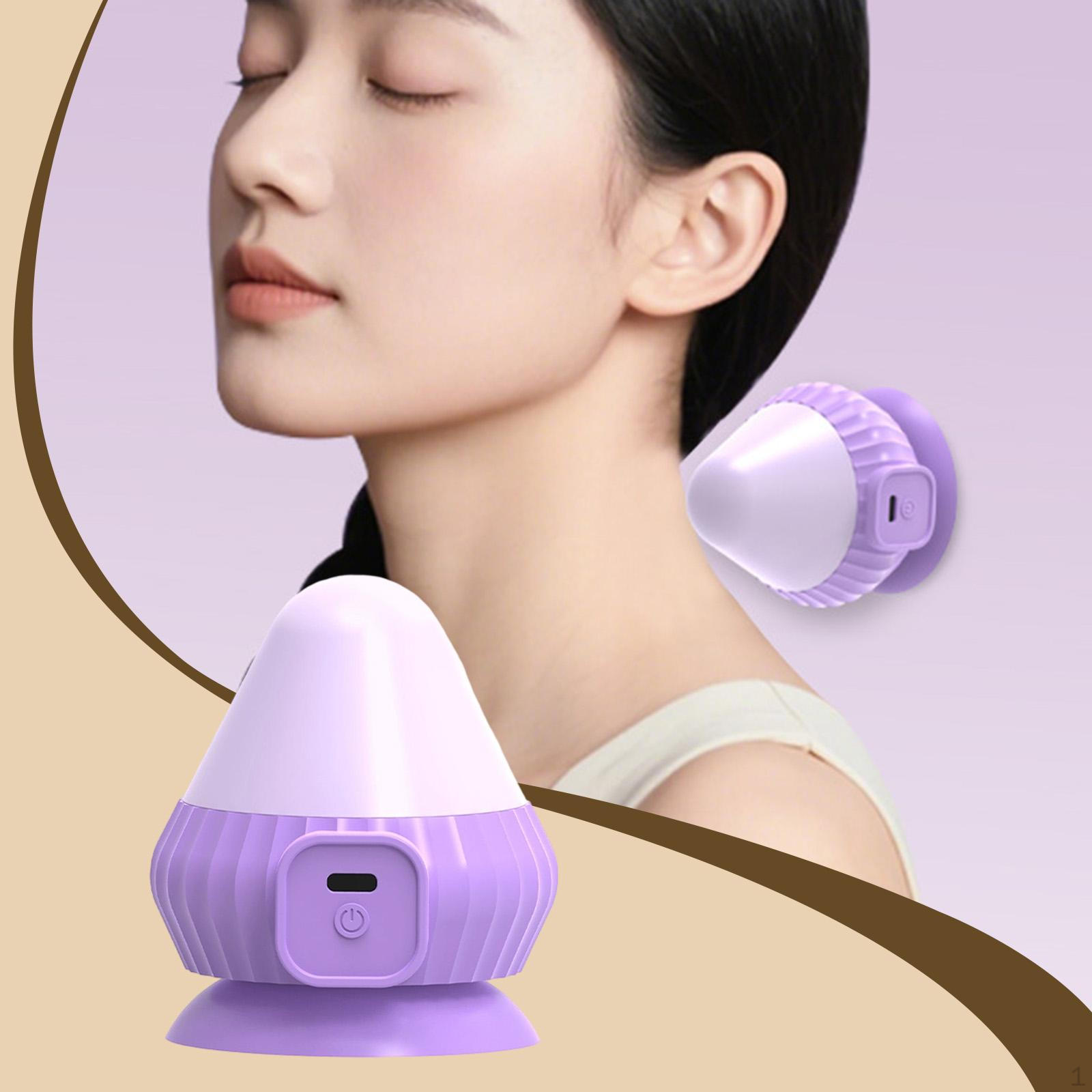 Mini Vibrating Massage Ball Heated Electric Back Massager for Legs Neck фиолетовый