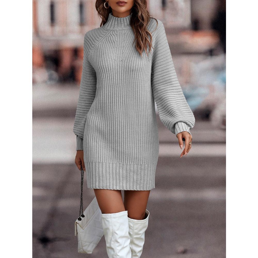 

JPNTKY Женская мода Повседневные однотонные с принтом Осень Зима С длинным рукавом Полуводолазка Свободные свитера L серый