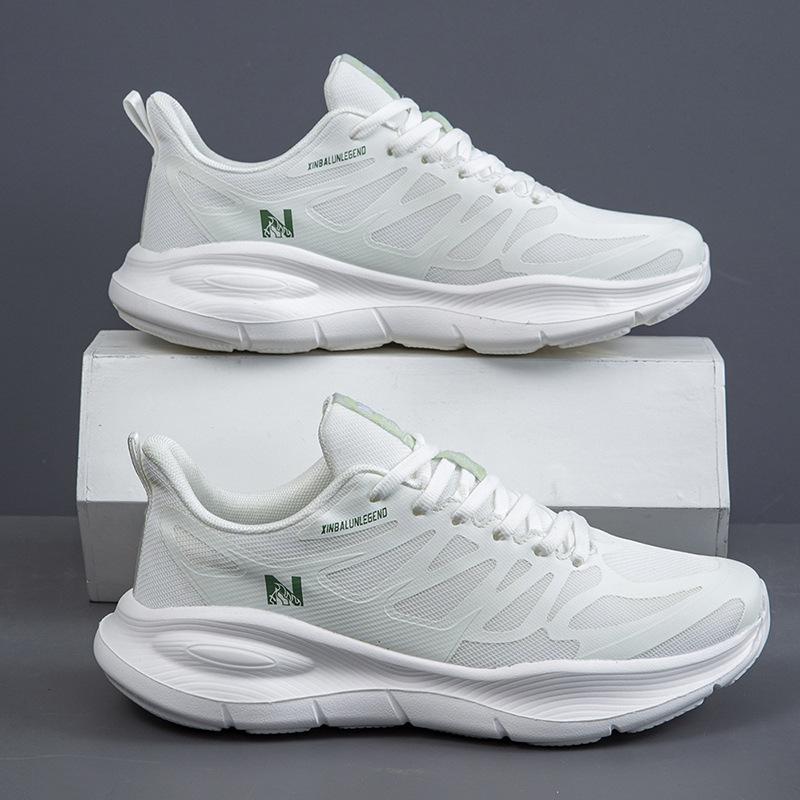 

Spot high-quality running shoes men s and women s same running shoes high elastic breathable shock absorption marathon running shoes sports shoes 44 белый