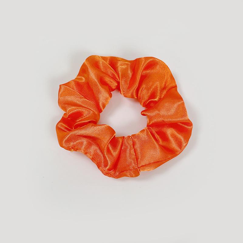 European-American Satin Pleated Hair Tie - French Minimalist Design
