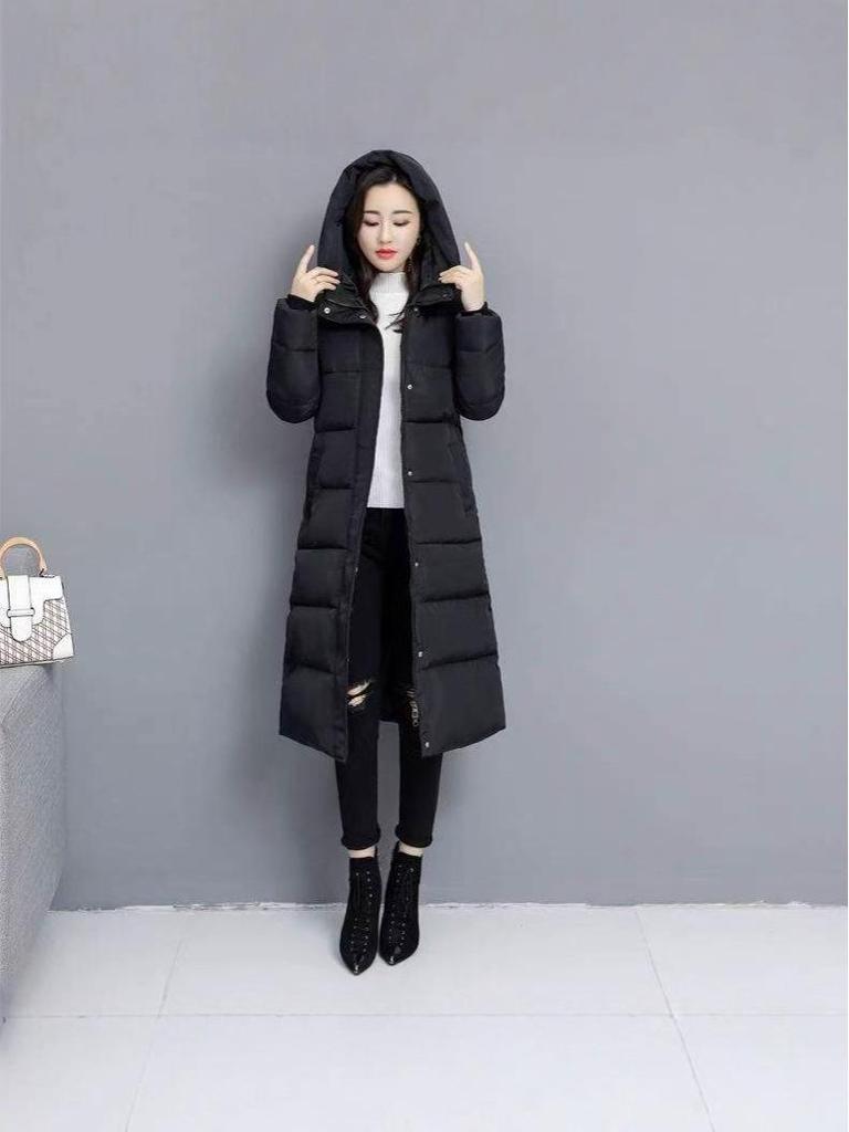 Women's Mid-Length Winter Cotton Jacket - Plus Size, Thickened, Trendy, Padded Coat