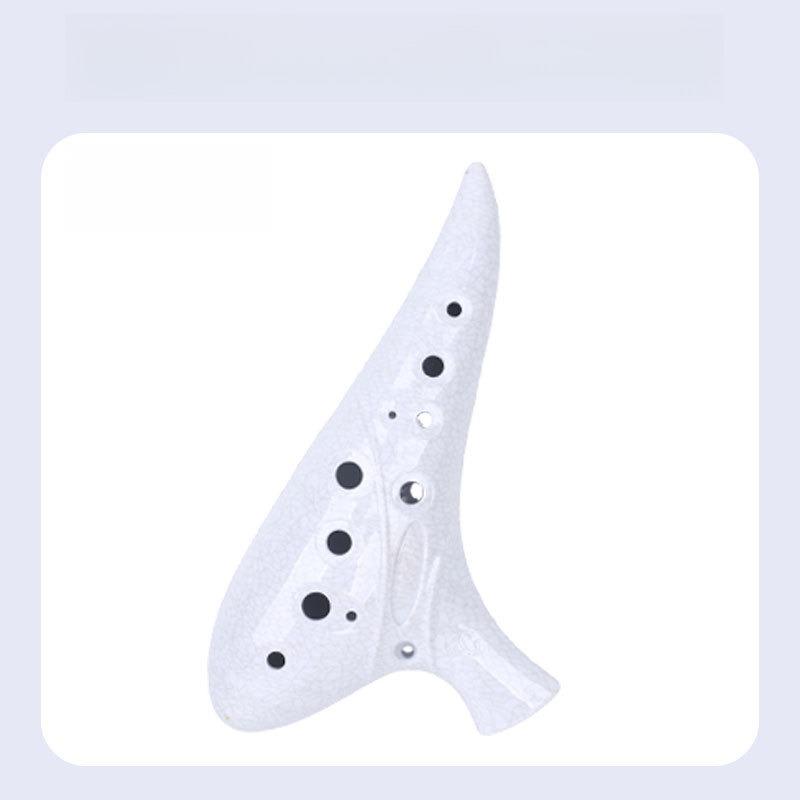 AC 12 Hole Ocarina Alto C Key, Ceramic Musical Instrument Starter Set with Songbook Bag for Beginner Adult Kid