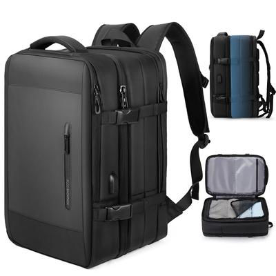 Men's Minimalist Business Travel Backpack Large Expandable 17 Inch Laptop Backpack Anti-Theft Trip Luggage Bag with USB Charging