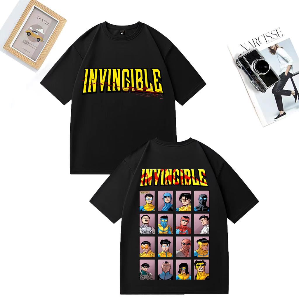 Unisexs and Womens Invincible Mark Superhero TShirt Anime Round Neck Hip Hop Style Casual  Vintage Oversized Cotton TShirts