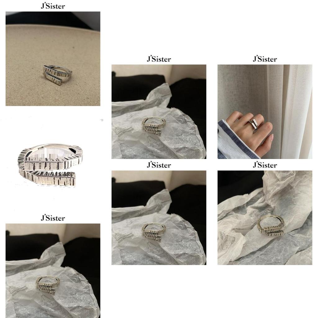 Trendy Vintage Style S925 Pure Silver Adjustable Ring For Women With Unique Design
