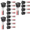 Interruptor de balancim redondo de 12 V AC 6A/250 V 10A/125 V SPST 2 pinos 2 posições interruptor de alternância liga/desliga para carro barco automotivo RV preto