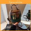 Modern Bucket Bag Women's 2023 New Autumn Winter High-end Weave Pattern Single Shoulder Crossbody Bag