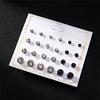 12 Pairs Earrings Rhinestones Women 2019 Ear Stud Jewelry Multiple styles