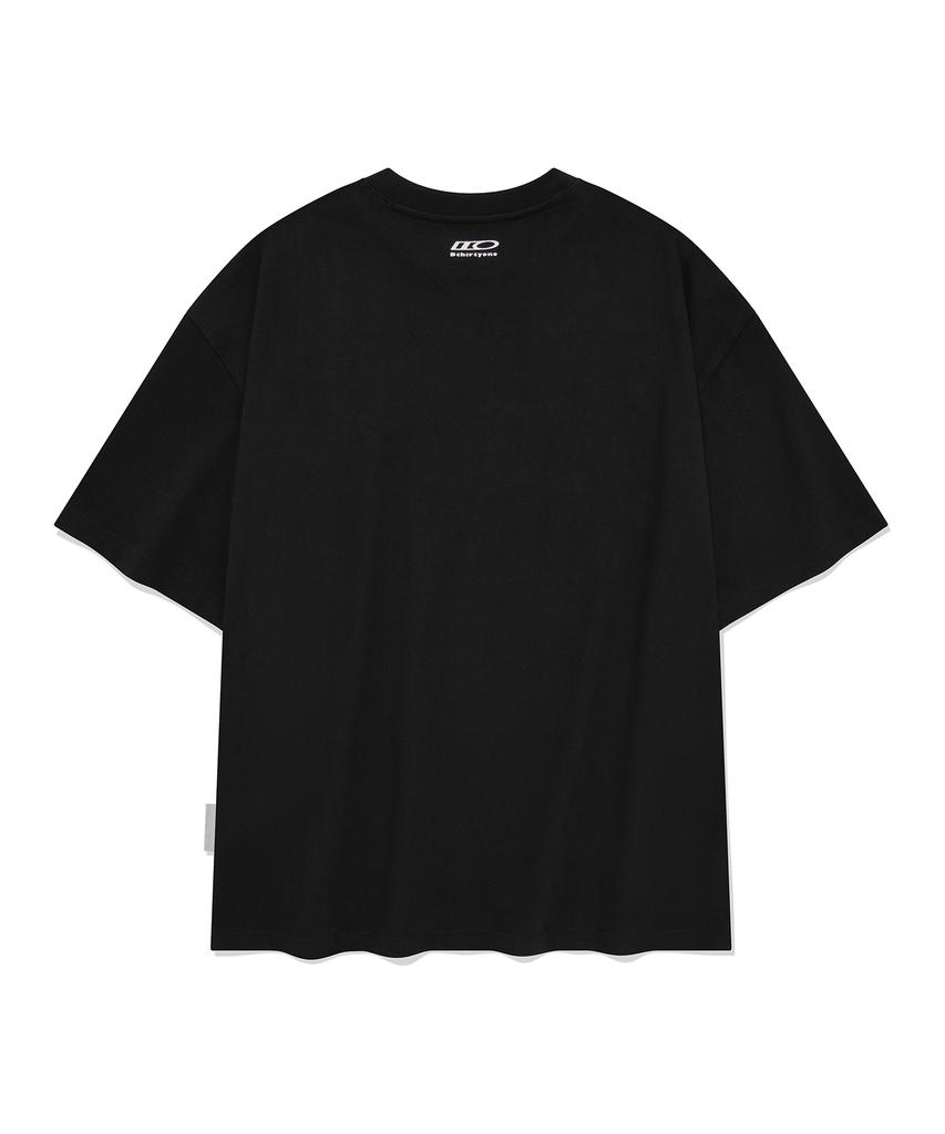 DTHIRTYONE Princeton Overlay Print T-Shirt (Black)