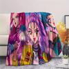 1pz Coperta in Flanella con Stampa Kpop Demon Hunters, Alta Qualità, Per Tutte le Stagioni, Decorazione per la Casa, Calore e Comfort, Perfetta per Regali di Natale