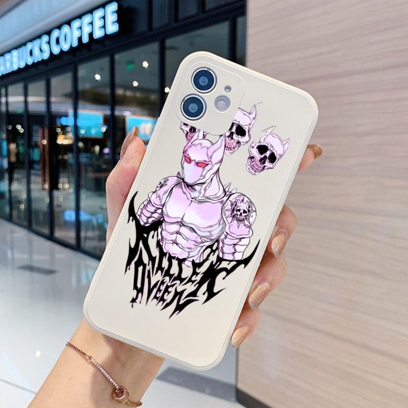 Cortoon JOJO'S BIZARRE pouzdro na telefon pro iPhone 14 11 12 13 Pro Max X XR XSMax 6 6S 7 8 Plus SE 2022 Měkký čtvercový barevný kryt telefonu