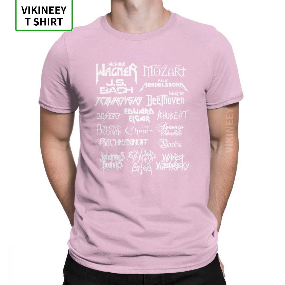 Camiseta Heavy Metal Compositores Clásicos Hombre Mozart Beethoven Chopin Bach Mendelssohn Camisetas Ajustadas 100% Algodón Ropa Camiseta