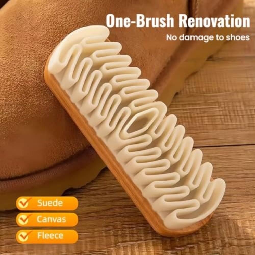 Rubber Suede shoe Brush Nubuck Material Wooden Suede Eraser Soft Stain Removal Care Cleaning Brush for Shoes/Bags/Jacket/Purse