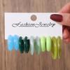 Best-selling C-shaped Stud Earring Set, Korean Fashionable Acrylic Sweet Earrings