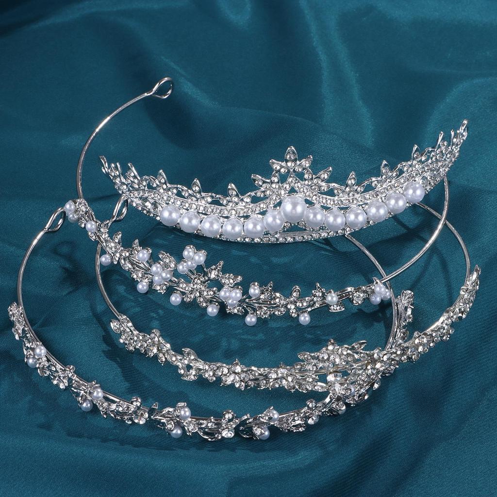 Party Rhinestones Crystal Fashion Hair Accessories Crown Headbands Princess Tiara Headpieces