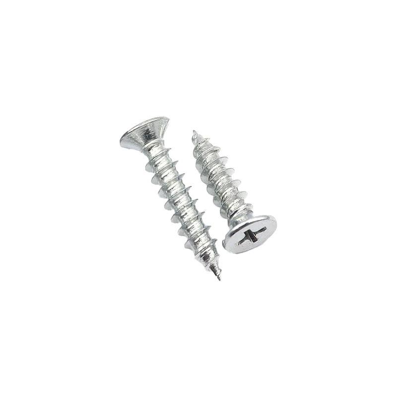Iron Galvanized Phillips Flat Head Self-Tapping Screws - Countersunk M1 To M4