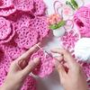Crochet Flowers Knitting Crochet Flowers Sunflower Potted Plants Handmade Flowers Birthday Wedding Car Gift Home Decor